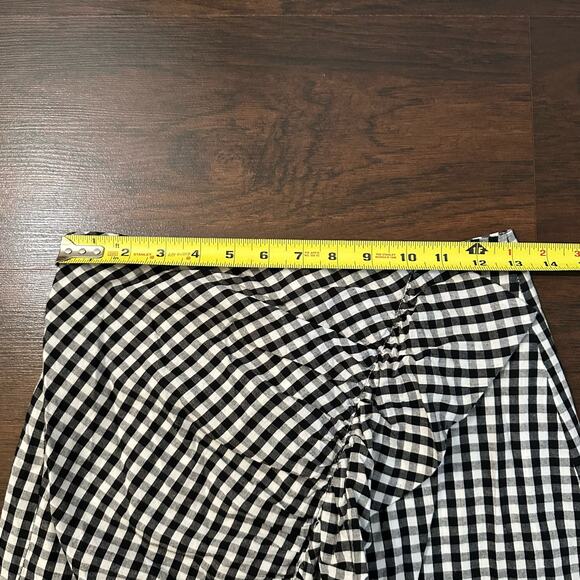 Lulu's Collegiate Class black & white gingham checkered mini skirt size S - Picture 9 of 9